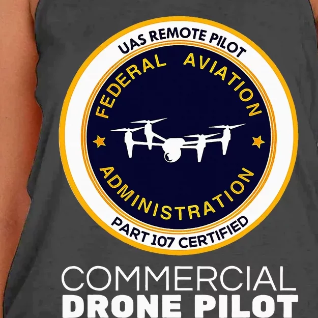 Faa Commercial Drone Pilot Women's Knotted Racerback Tank