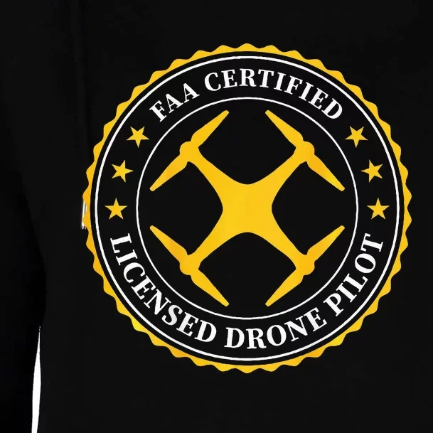 Faa Certified Drone Pilot Womens Funnel Neck Pullover Hood