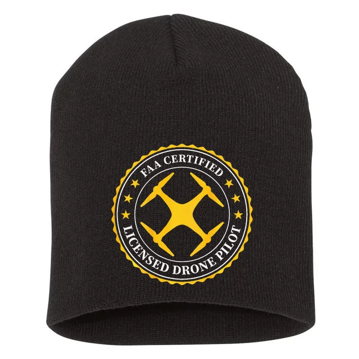 Faa Certified Drone Pilot Short Acrylic Beanie