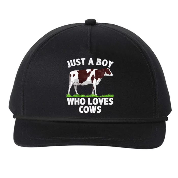 Funny Cow Design Cow Farmer Livestock Animal Snapback Five-Panel Rope Hat