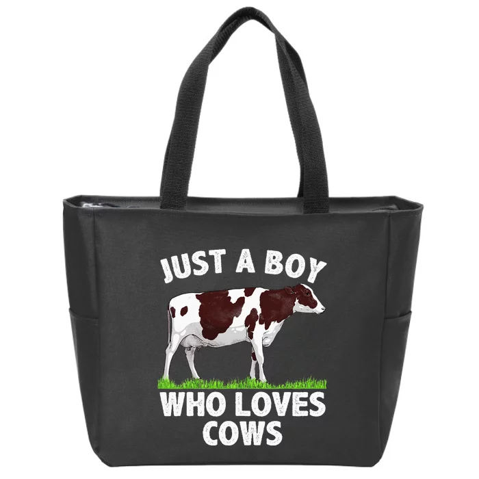 Funny Cow Design Cow Farmer Livestock Animal Zip Tote Bag