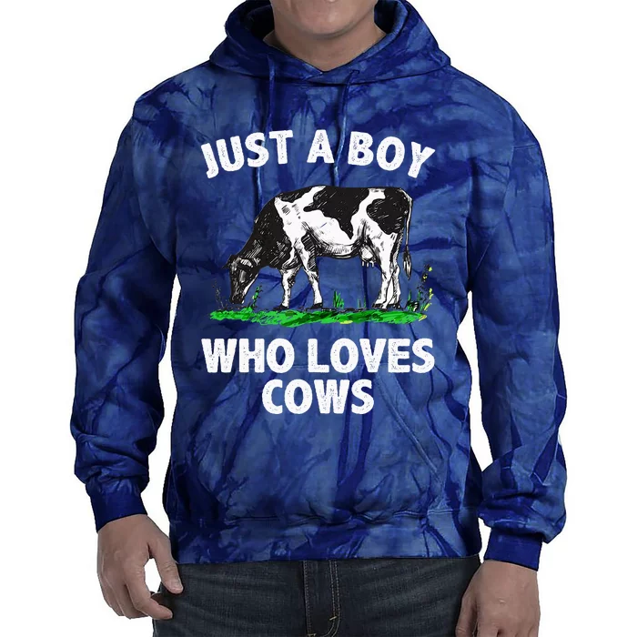 Funny Cow Design Cow Farmer Livestock Animal Tie Dye Hoodie