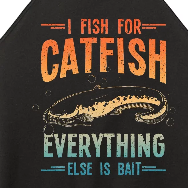 Funny Catfishing Design Catfish Fishing Hunter Women’s Perfect Tri Rocker Tank