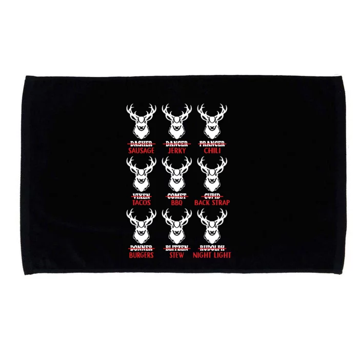 Funny Christmas Deer Bow Hunting Santa Men Women Microfiber Hand Towel