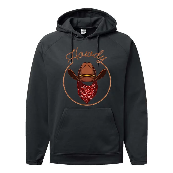 Funny Cowboy Design For Boy Rodeo Bull Rider Cowboy Performance Fleece Hoodie