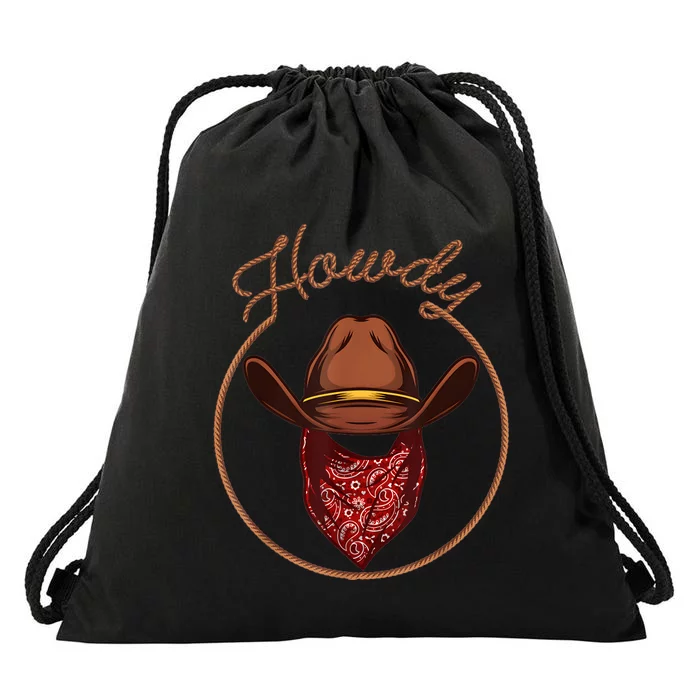 Funny Cowboy Design For Boy Rodeo Bull Rider Cowboy Drawstring Bag