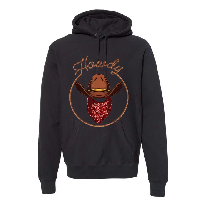 Funny Cowboy Design For Boy Rodeo Bull Rider Cowboy Premium Hoodie