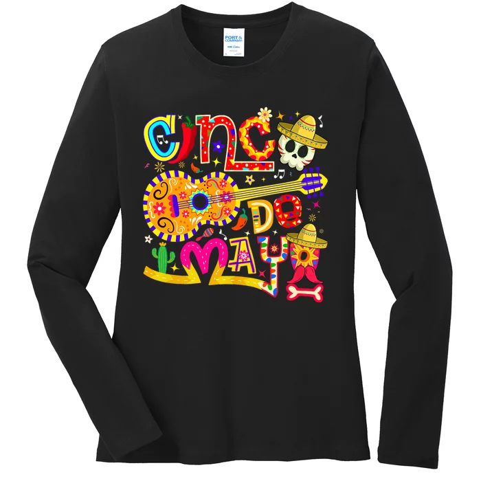 Funny Cinco De Mayo Mexican Fiesta 5 De Mayo Ladies Long Sleeve Shirt