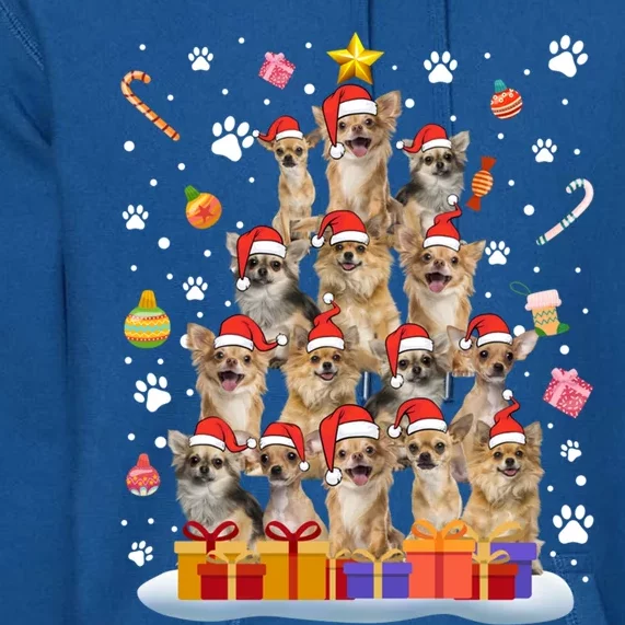 Funny Chihuahua Dog Ugly Sweater Christmas Tree Xmas Gift Premium Hoodie