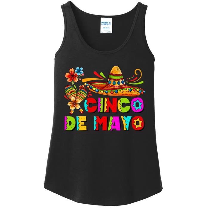 Funny Cinco De Mayo Mexican Fiesta 5 De Mayo Ladies Essential Tank