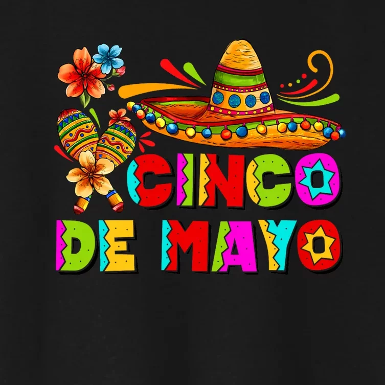 Funny Cinco De Mayo Mexican Fiesta 5 De Mayo Women's Crop Top Tee