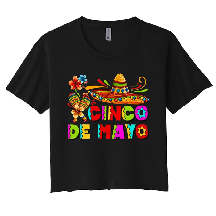 Funny Cinco De Mayo Mexican Fiesta 5 De Mayo Women's Crop Top Tee