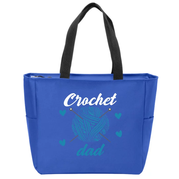 Funny Crochet Dad Crocheting Crocheter Yarn Lover Gift Zip Tote Bag