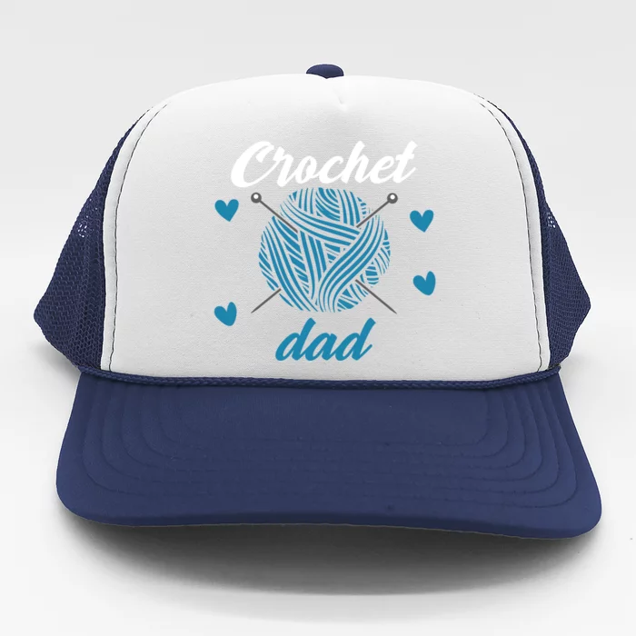 Funny Crochet Dad Crocheting Crocheter Yarn Lover Gift Trucker Hat