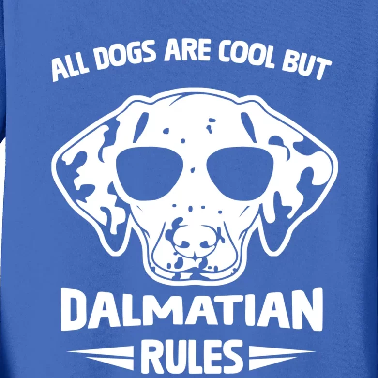 Funny Cute Dalmatian Dog Rules Puppy Lover Gift Kids Long Sleeve Shirt