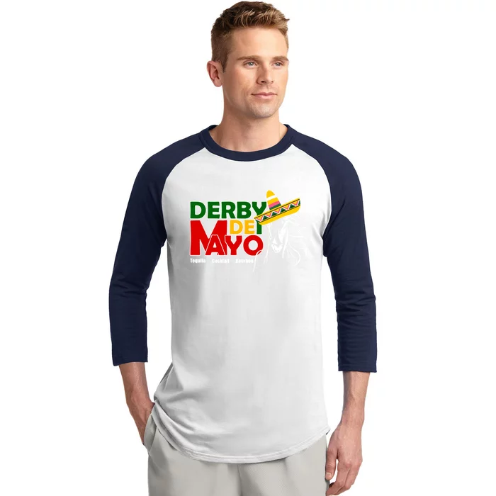 Funny Cinco De Mayo Derby Horse Kentucky Cool Gift Baseball Sleeve Shirt