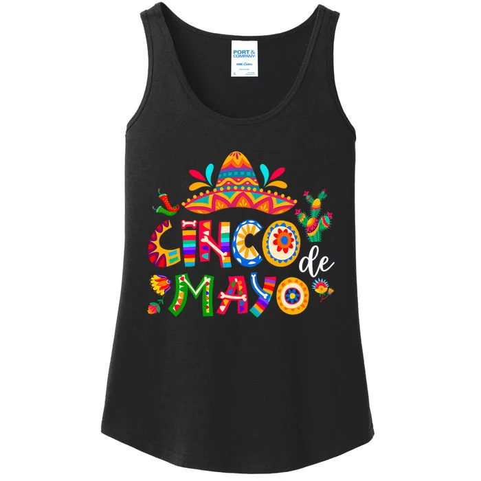 Funny Cinco De Mayo Mexican Fiesta 5 De Mayo Ladies Essential Tank