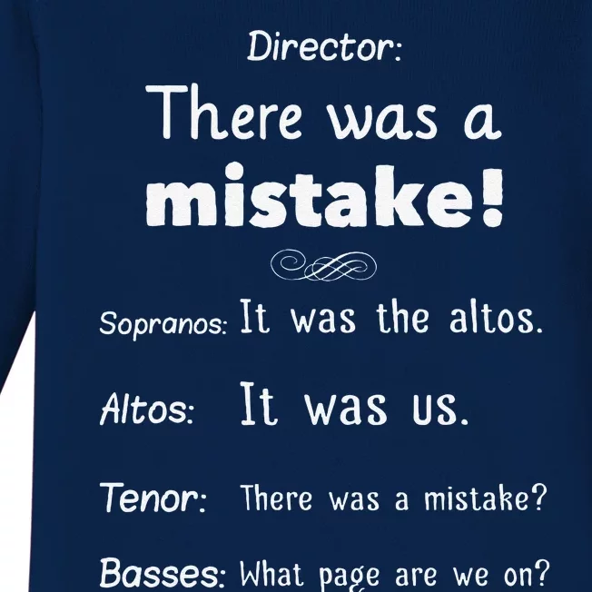 Funny Choir Director Soprano Alto Tenor Bass Baby Long Sleeve Bodysuit