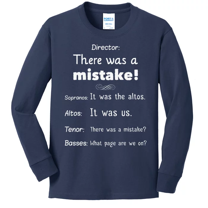 Funny Choir Director Soprano Alto Tenor Bass Kids Long Sleeve Shirt