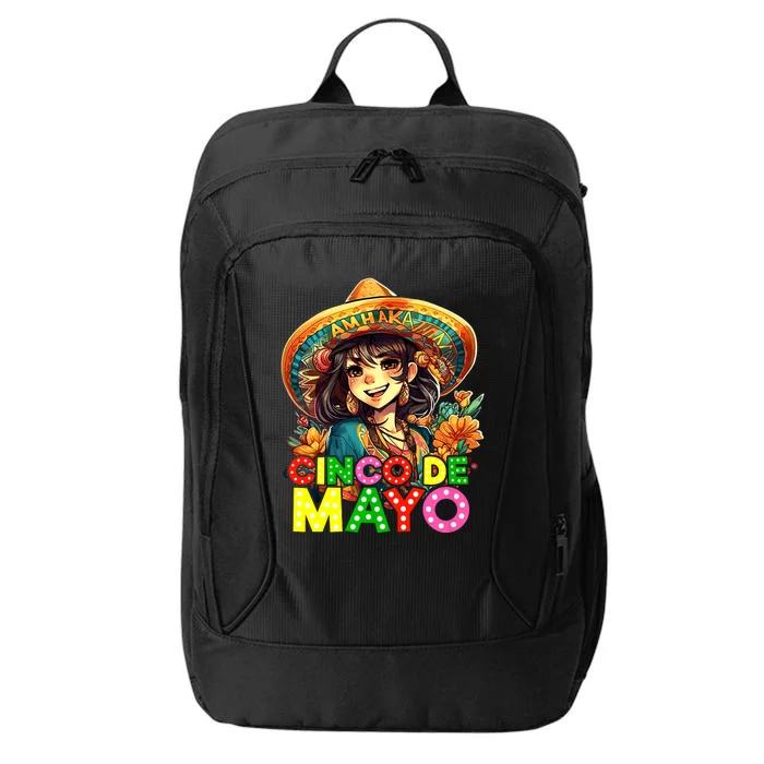 Funny Cinco De Mayo Mexican Fiesta 5 De Mayo Anime Girl City Backpack