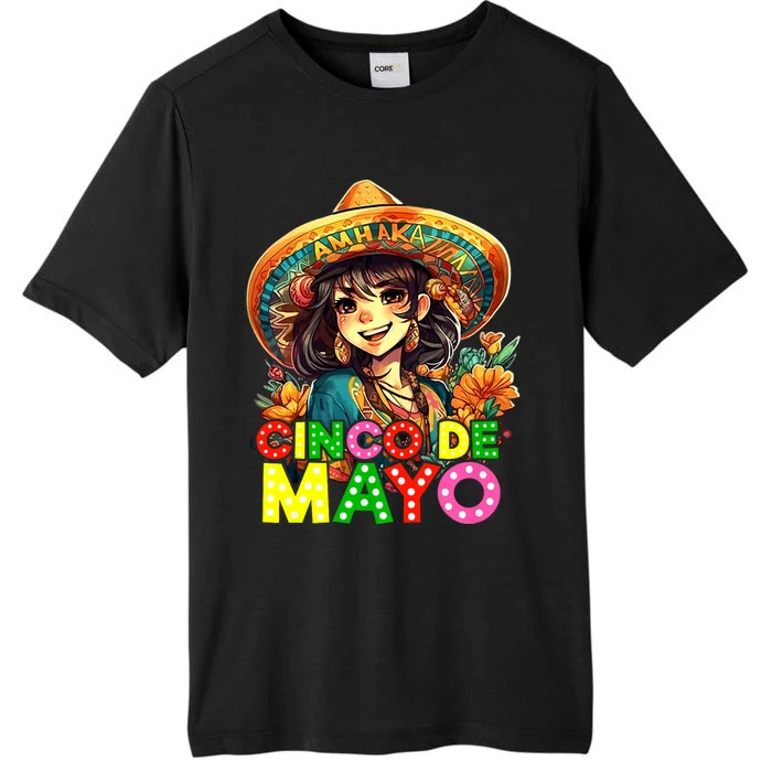 Funny Cinco De Mayo Mexican Fiesta 5 De Mayo Anime Girl ChromaSoft Performance T-Shirt