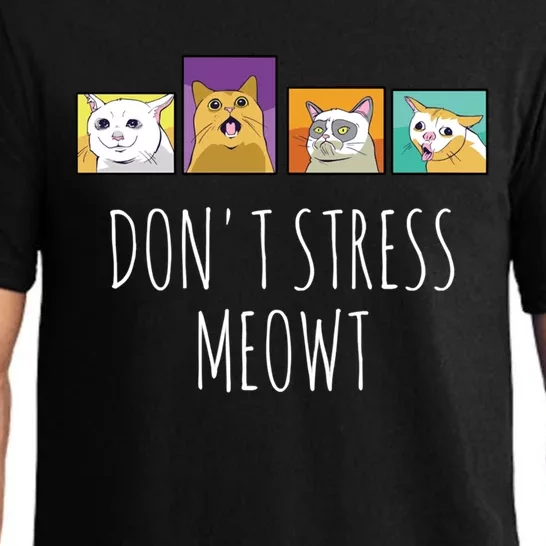 Funny Cagift Dont Stress Meowt Cat Lover Gift Pajama Set