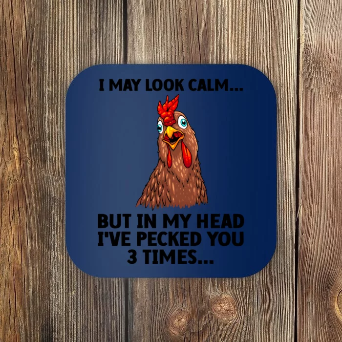 Funny Chicken Design Poultry Chicken Farmer Coaster