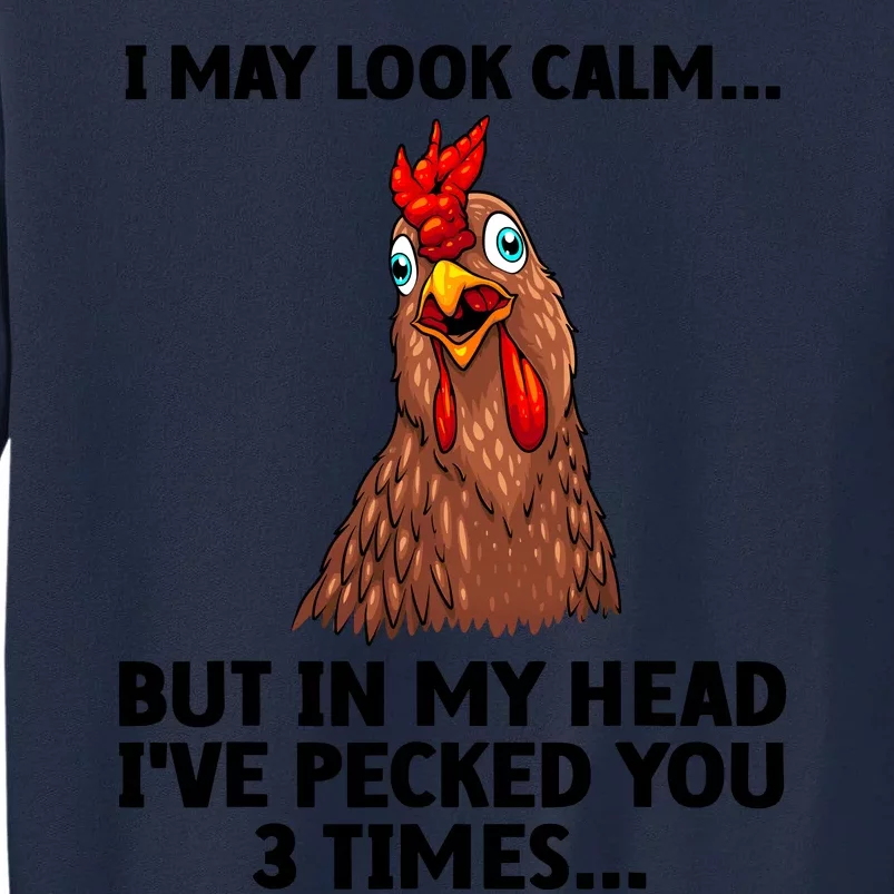 Funny Chicken Design Poultry Chicken Farmer Tall Sweatshirt