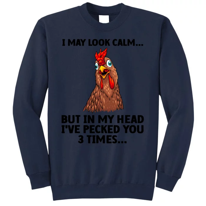 Funny Chicken Design Poultry Chicken Farmer Tall Sweatshirt