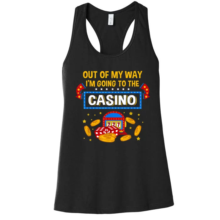 Funny Casino Design For Men Women Casino Gambler Gambling Women's Racerback Tank