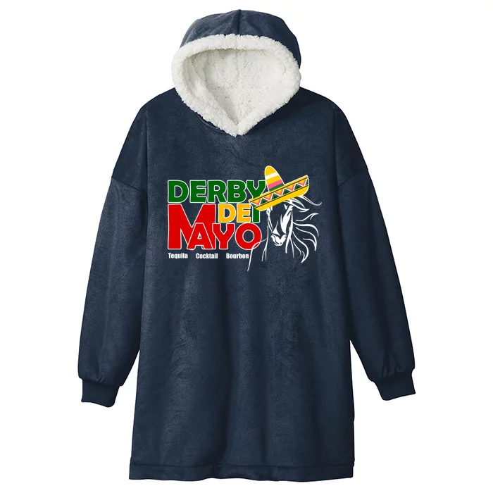 Funny Cinco De Mayo Derby Horse Kentucky Gift Cute Gift Hooded Wearable Blanket