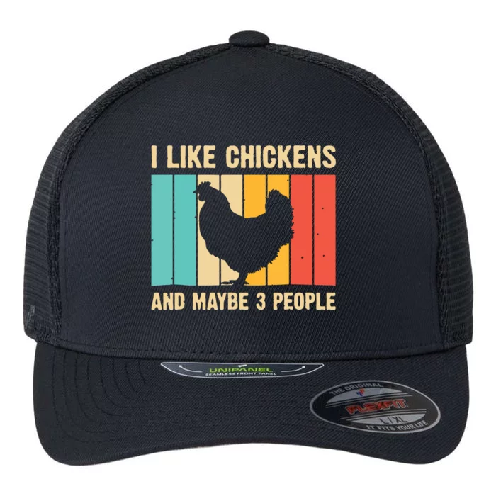 Funny Chicken Design Chicken Lover Men Women Farmers Life Flexfit Unipanel Trucker Cap