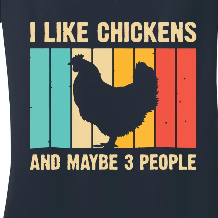 Funny Chicken Design Chicken Lover Men Women Farmers Life Women's V-Neck T-Shirt