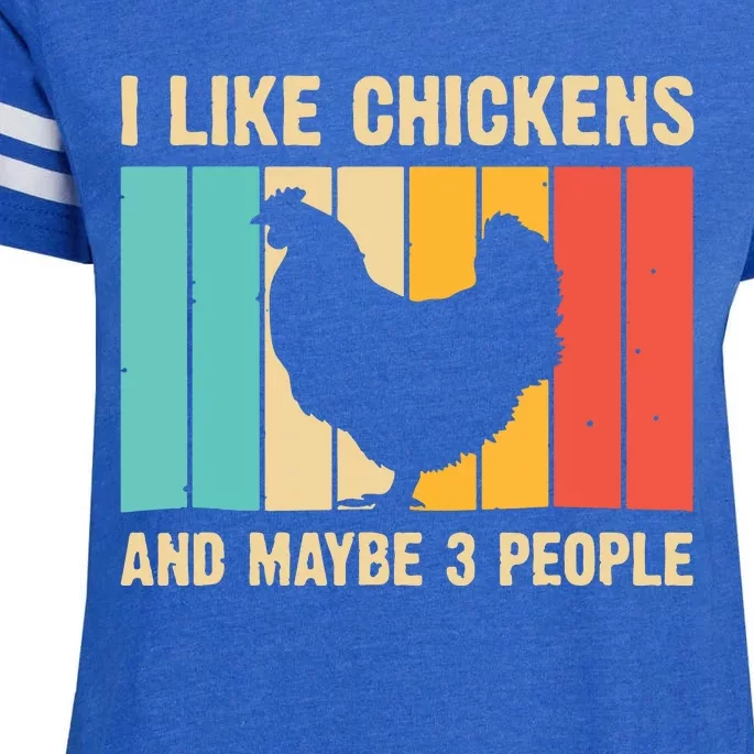 Funny Chicken Design Chicken Lover Men Women Farmers Life Enza Ladies Jersey Football T-Shirt