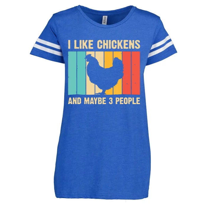 Funny Chicken Design Chicken Lover Men Women Farmers Life Enza Ladies Jersey Football T-Shirt