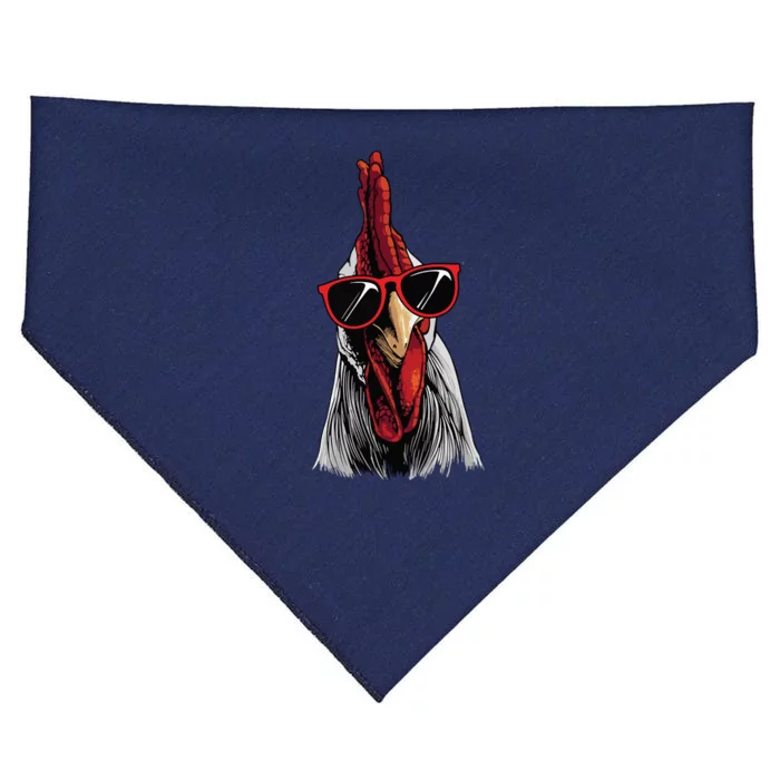 Funny Chicken Design For Men Women Rooster Chicken Lovers USA-Made Doggie Bandana