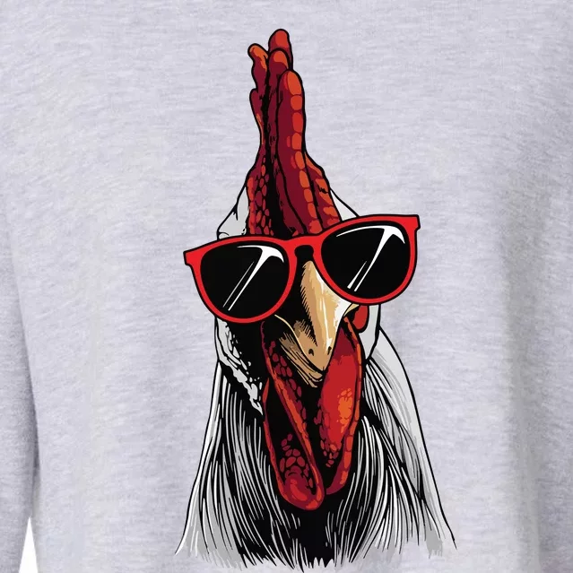 Funny Chicken Design For Men Women Rooster Chicken Lovers Cropped Pullover Crew