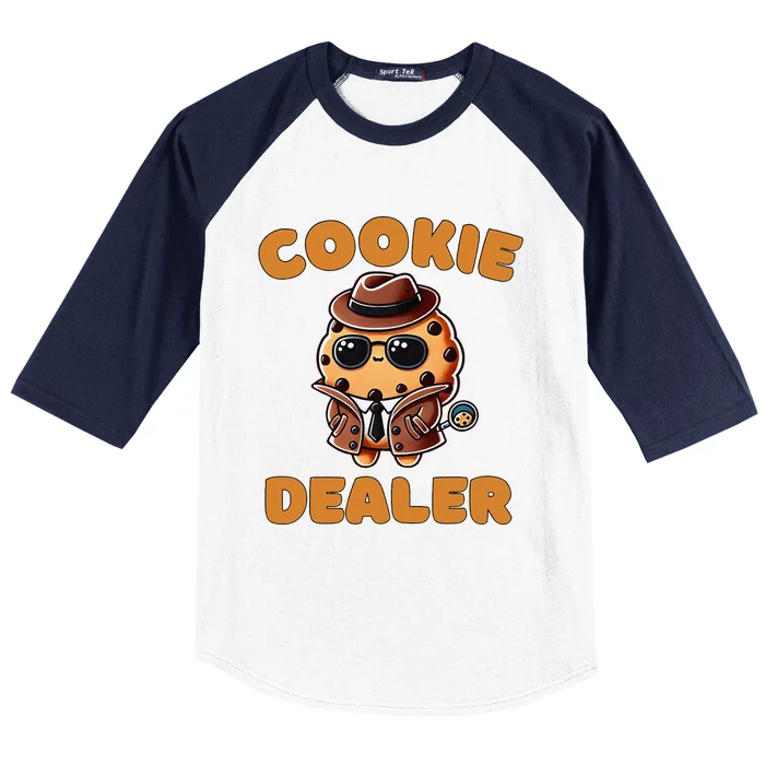 Funny Cookie Dealer Cookie Seller Baking Crew Baseball Sleeve Shirt