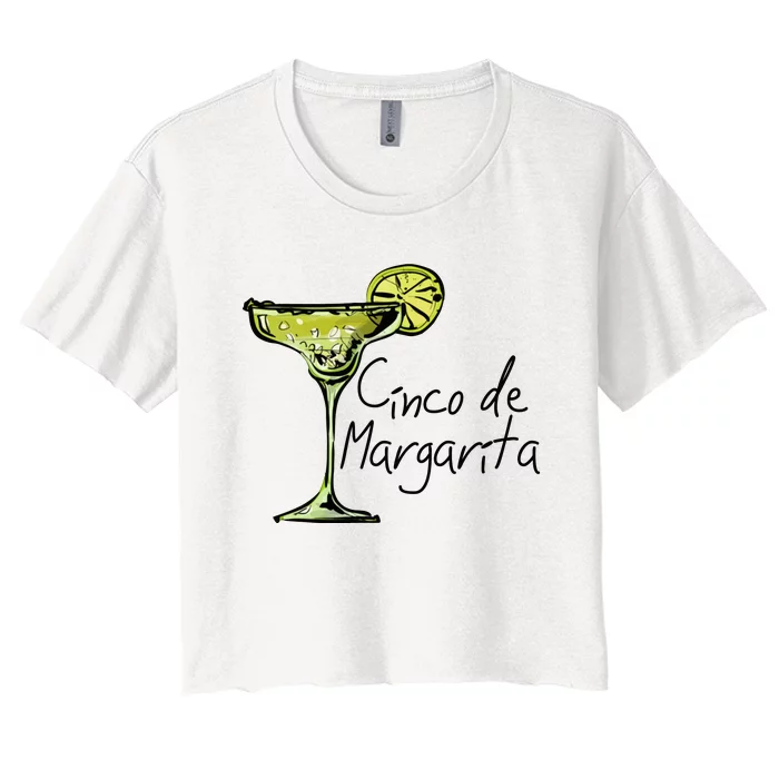 Funny Cinco De Mayo, Cinco De Drinko Women's Crop Top Tee