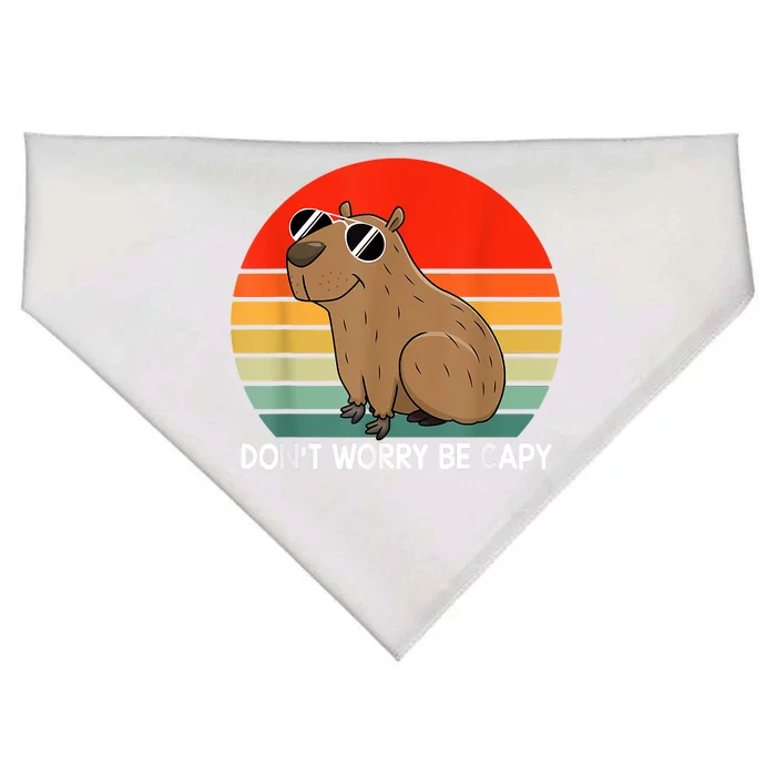 Funny Capybara Don't Be Worry Be Capy Funny Capybara Costume USA-Made Doggie Bandana