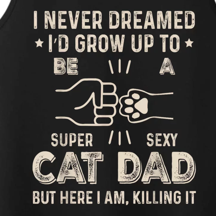 Funny Cat Dad Novelty For Father’s Day Gift Performance Tank