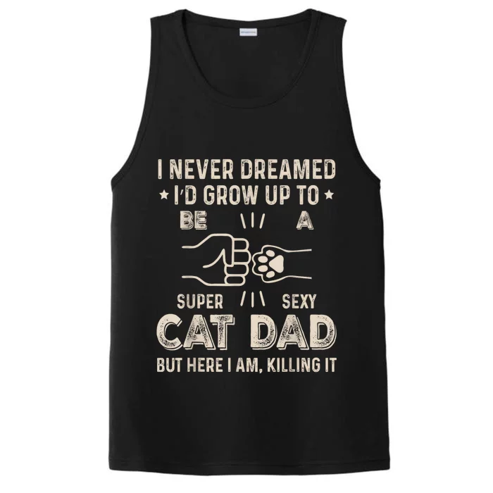 Funny Cat Dad Novelty For Father’s Day Gift Performance Tank