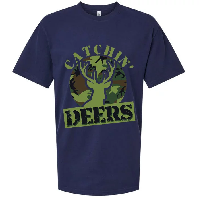 Funny Catchin' Deers Sueded Cloud Jersey T-Shirt