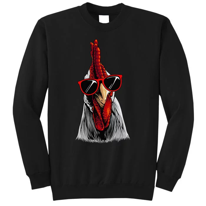 Funny Chicken Design For Men Women Rooster Chicken Lovers Tall Sweatshirt