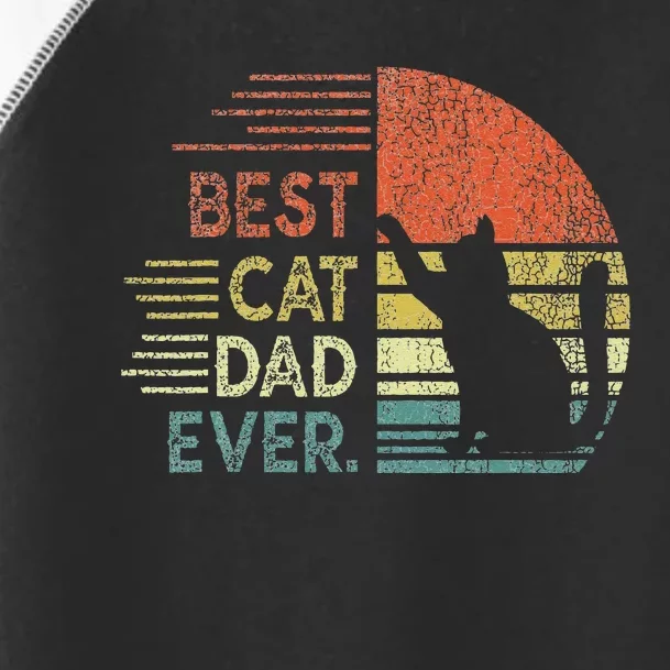 Funny Cat Daddy Fathers Day Cat Best Cat Dad Ever Toddler Fine Jersey T-Shirt