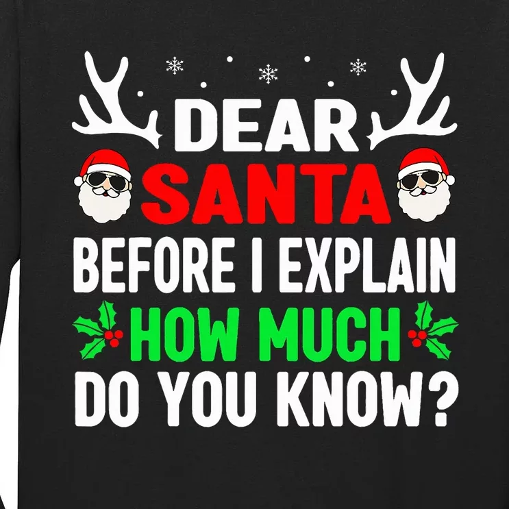 Funny Christmas Dear Santa I Can Explain Tall Long Sleeve T-Shirt