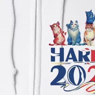 Funny Cat Design Kamala Harris 2024 Childless Cat Lady Full Zip Hoodie