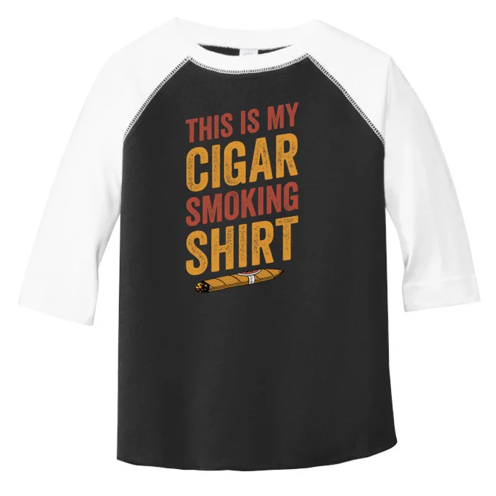 For Cigar Dad This Is My Cigar Smoking Toddler Fine Jersey T-Shirt