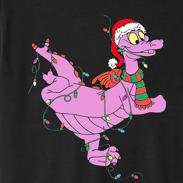 Funny Cute Dragon Figment Lights Christmas ChromaSoft Performance T-Shirt