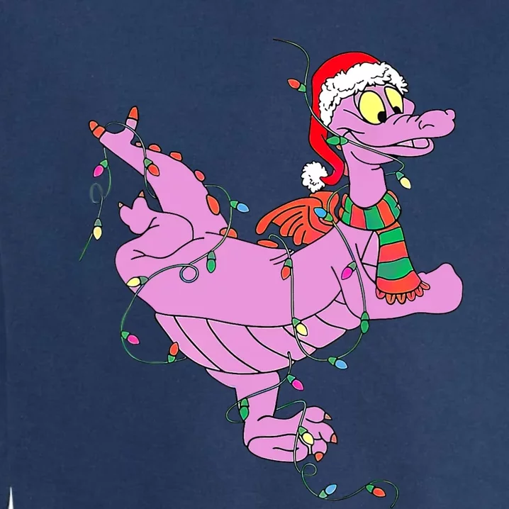 Funny Cute Dragon Figment Lights Christmas Garment-Dyed Sweatshirt